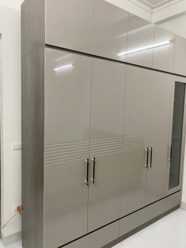Tủ quần áo gỗ 5 cánh 1 cánh kính - TQA01 - Hình ảnh 5